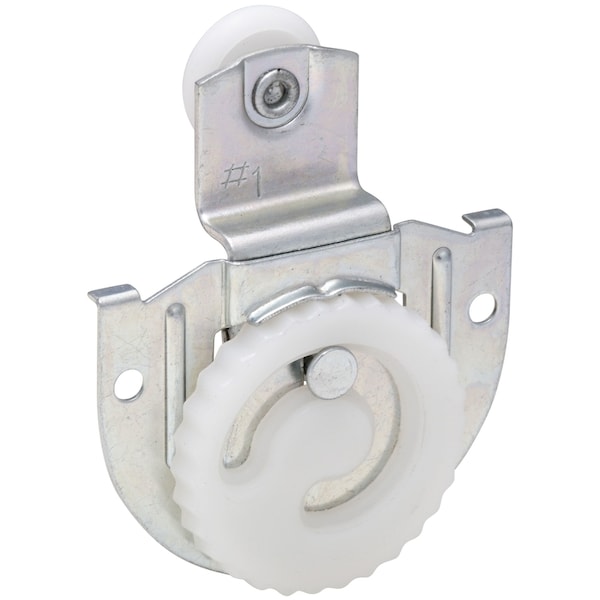 National Hardware National Hardware Zinc-Plated Silver/White Nylon/Steel Sliding Door Hangers 2 pk N344-861 - main